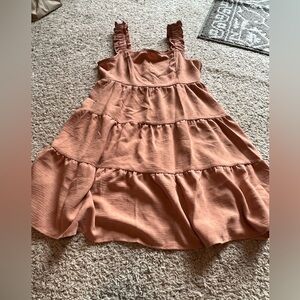 Blue pepper terra cotta color dress